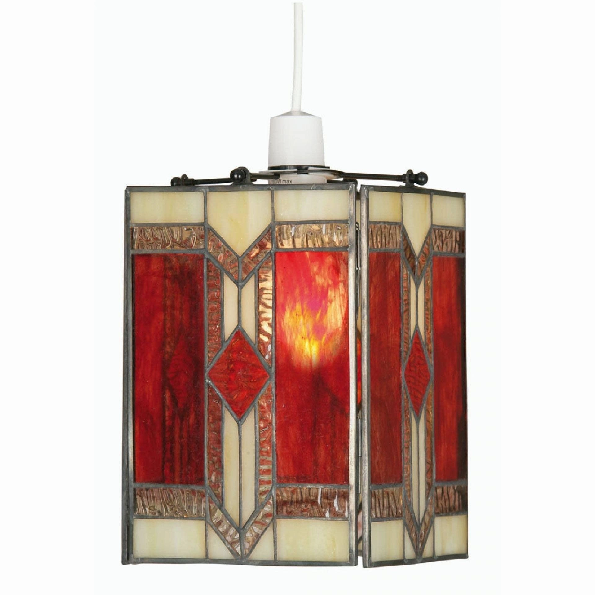 Aztec Red Tiffany Easy Fit Ceiling Lamp Shade simple ceiling design light