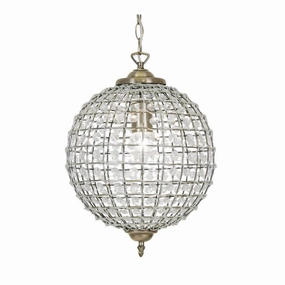 Ballon 1 Light Antique Brass Pendant Ceiling Light simple ceiling design light