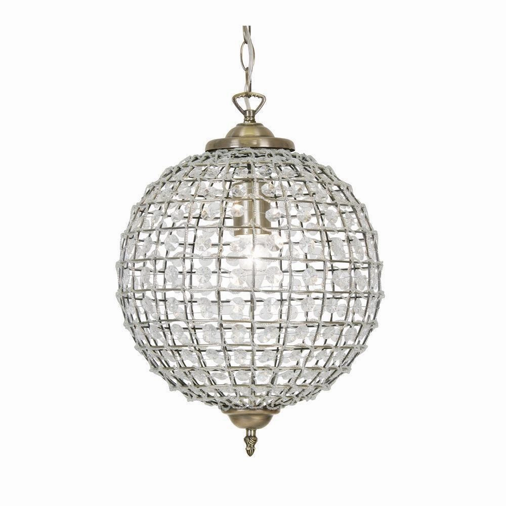 Ballon 1 Light Antique Brass Pendant Ceiling Light simple ceiling design light