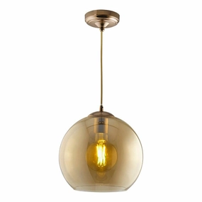Balls 1 Light Round Amber Glass 30cm Ceiling Pendant modern ceiling lamp