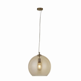 Balls 1 Light Round Amber Glass 35cm Ceiling Pendant minimalist ceiling light