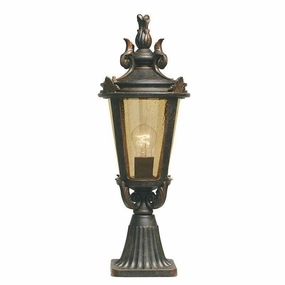 Baltimore Weathered Bronze Medium Outdoor Pedestal Lantern outdoor wall lamp