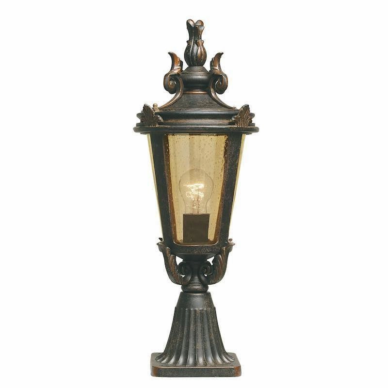 Baltimore Weathered Bronze Medium Outdoor Pedestal Lantern outdoor wall lamp