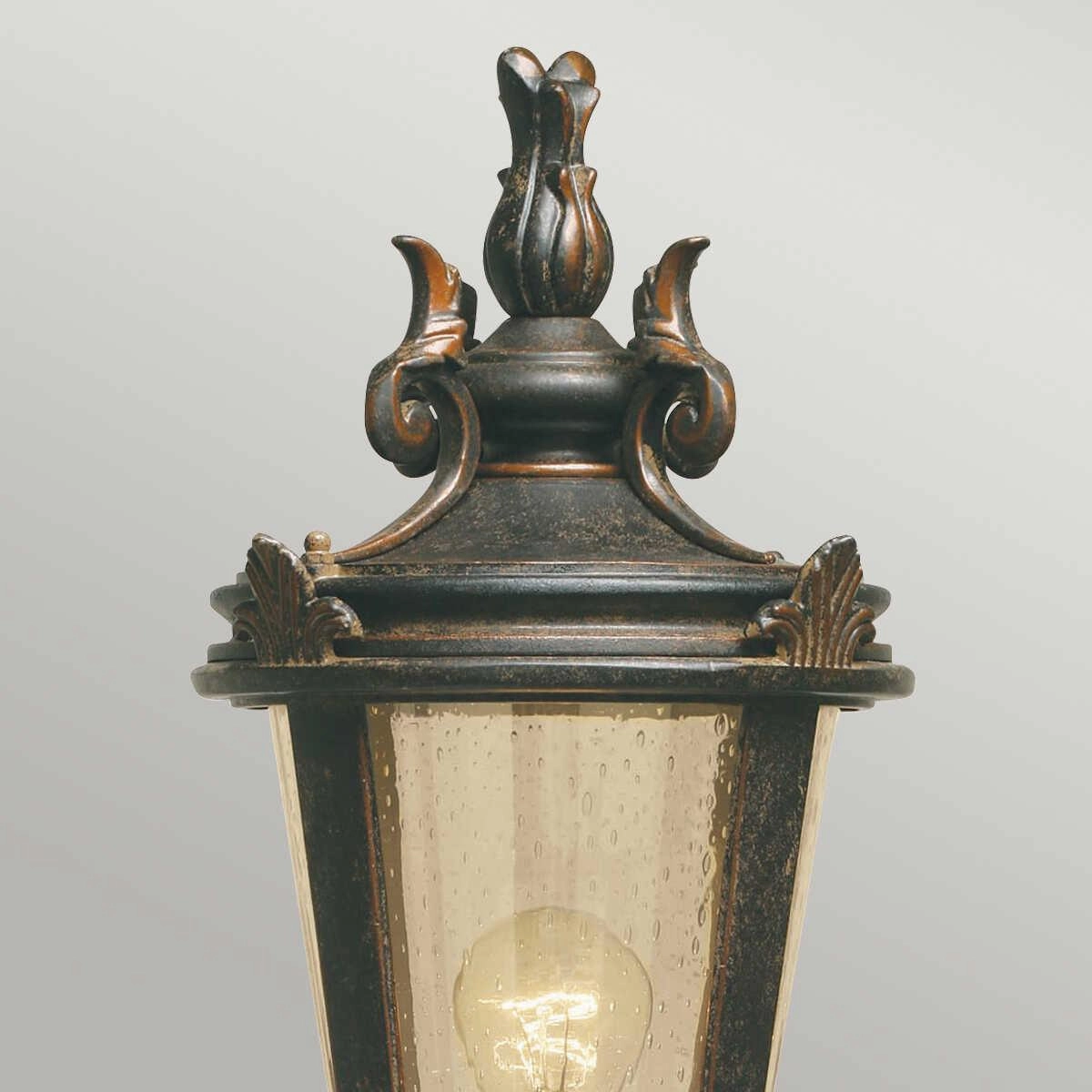 Baltimore Weathered Bronze Medium Outdoor Pedestal Lantern