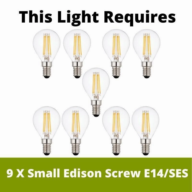 Baronial XL 8 Light Gold Ceiling Pendant With Glass Rods
