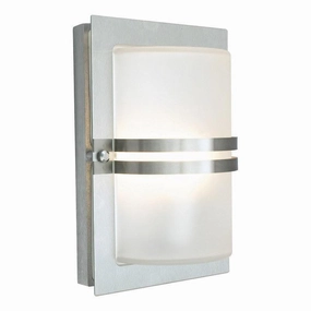 Basel Stainless Steel And Frosted Glass Outdoor Wall Light outdoor wall lamp