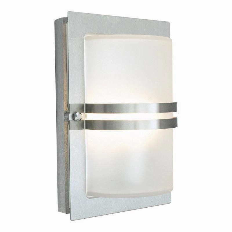 Basel Stainless Steel And Frosted Glass Outdoor Wall Light outdoor wall lamp