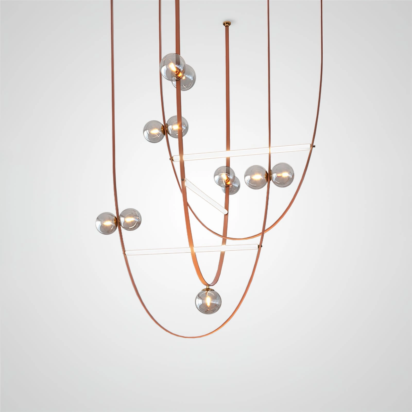 Belt Leather Ball Chandelier