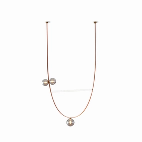 Belt Leather Ball Chandelier flowerpot LED lamp