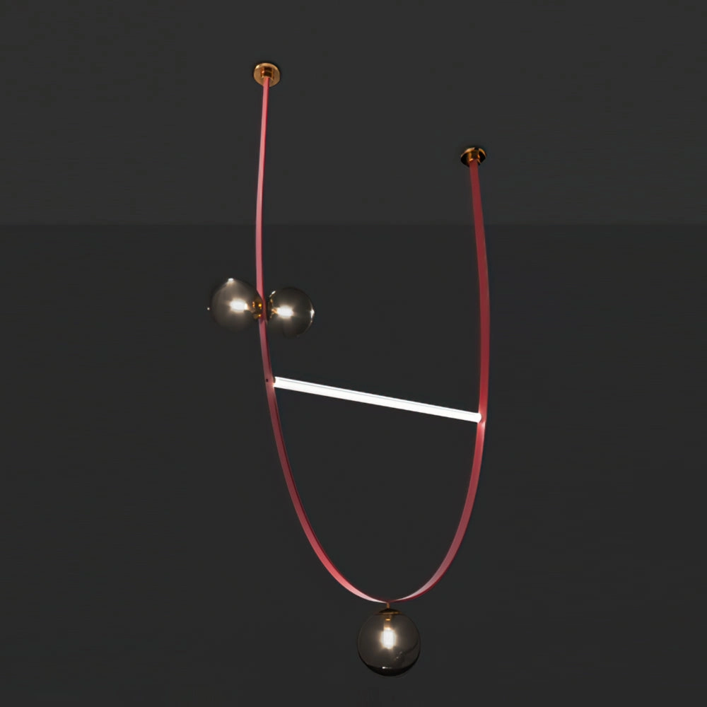 Belt Leather Ball Chandelier