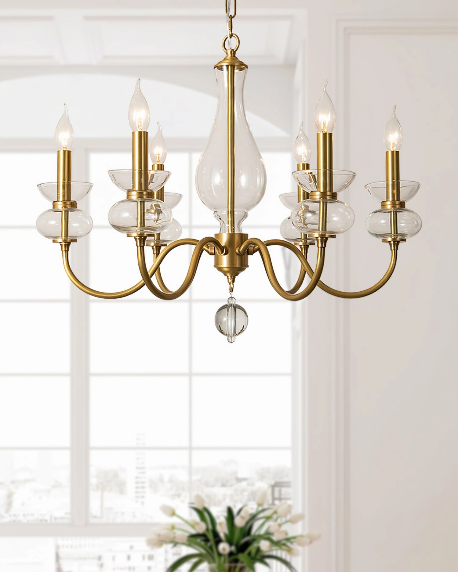 Bergdorf Glass Chandelier