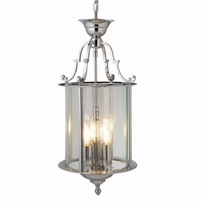Bevelled Lantern Polished Chrome Ceiling Pendant Searchlight modern ceiling lamp