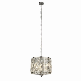 Bijou 3 Light Chrome Ceiling Pendant - Crystal Glass minimalist ceiling light