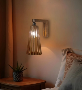 Billet Brown Wooden Wall Light (BULB NOT INCLUDED) vintage desk lamp
