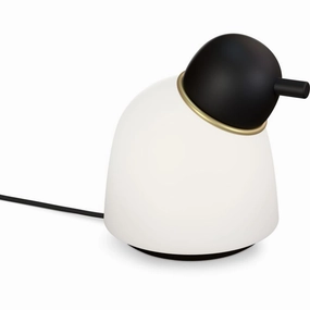 BIRD BORDLAMPE SORT/MESSING OPAL - Belid ambient lighting fixture