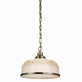 Bistro II 1 Light Brass Pendant - Holophane Glass Shade simple ceiling design light