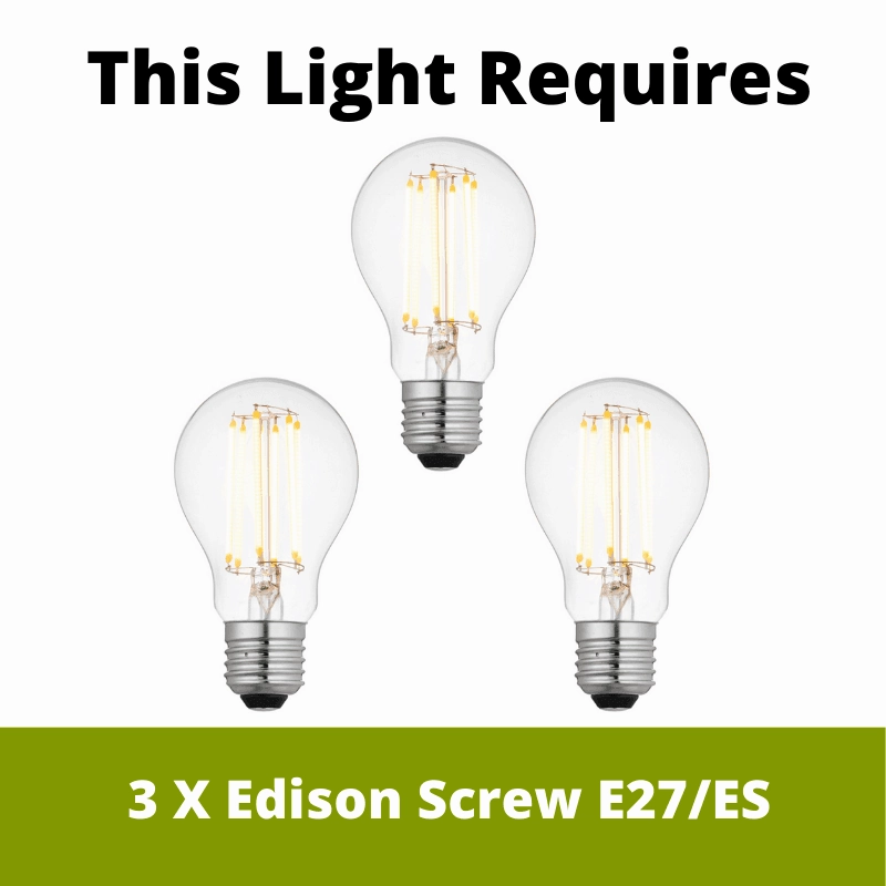 Bistro II 3 Light Brass Bar Pendant - Holophane Glass Shades
