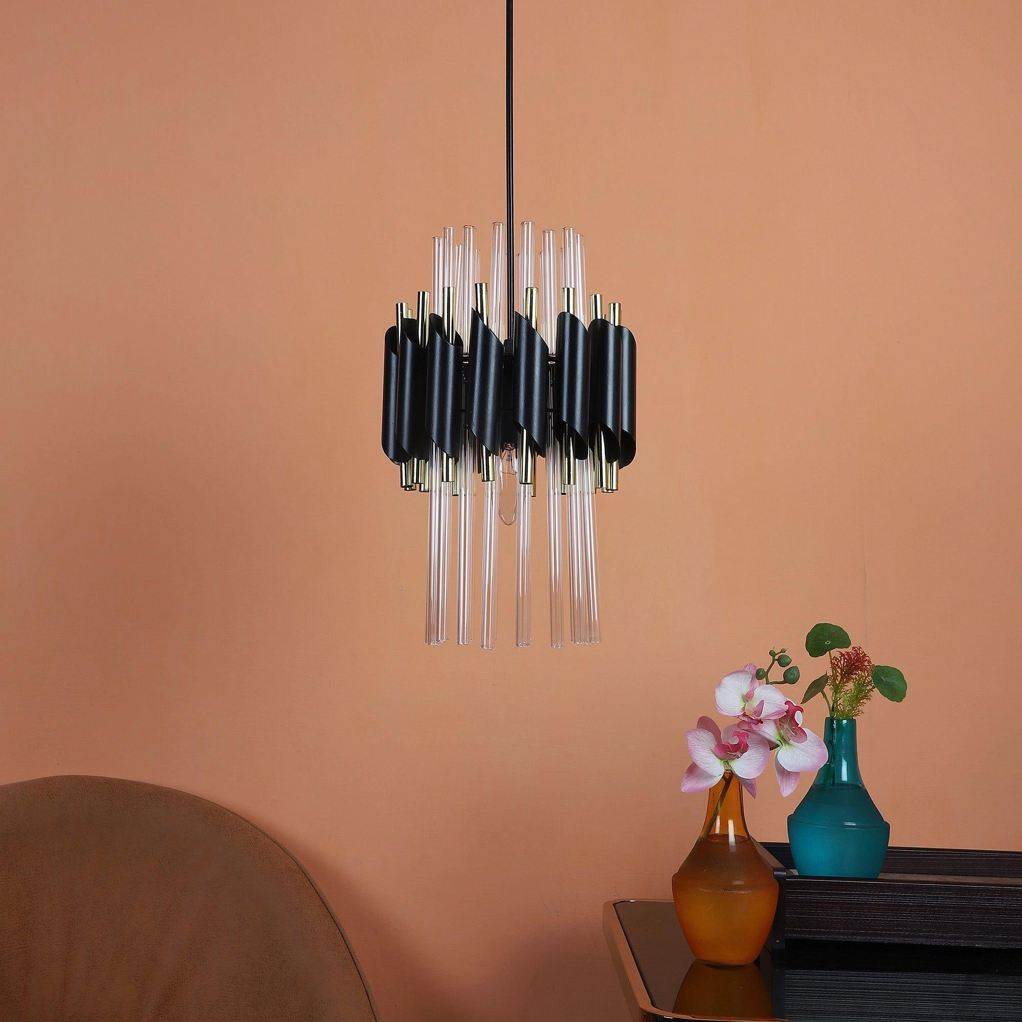 Black and Gold Metal Hanging Light