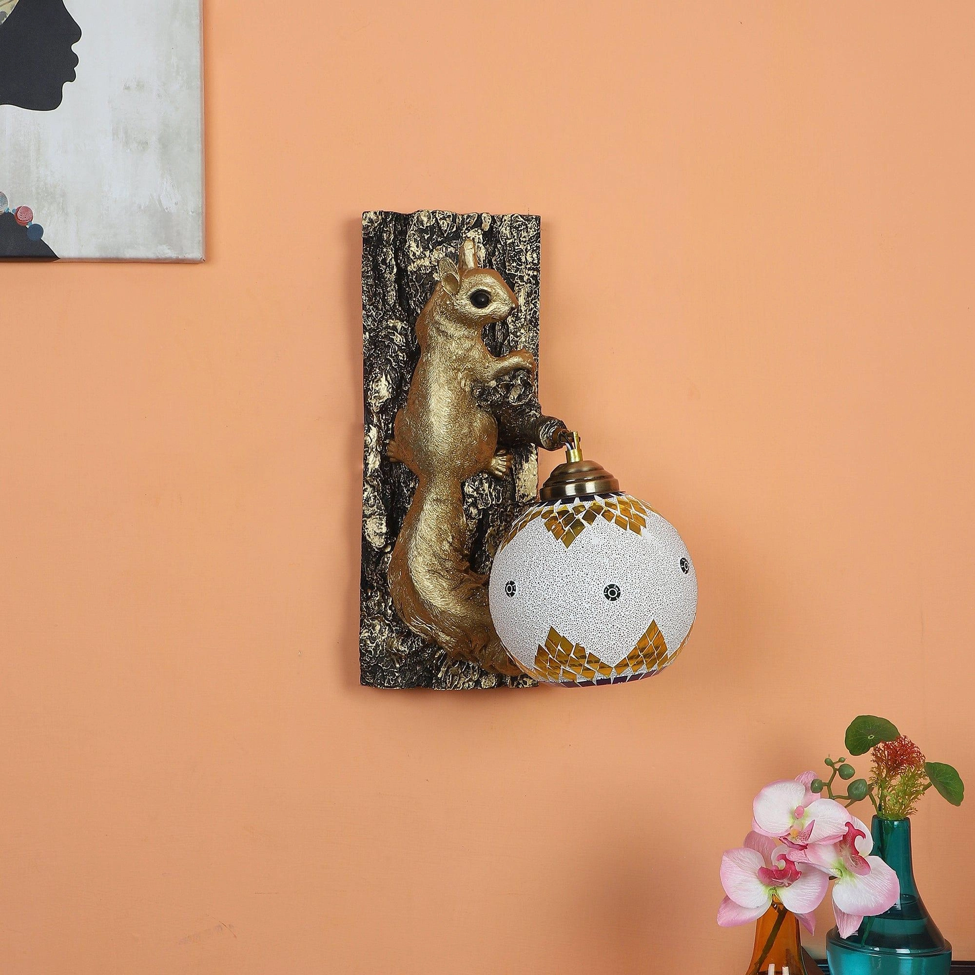 Black and Gold Wood Multicolor beautiful  Wall Lights