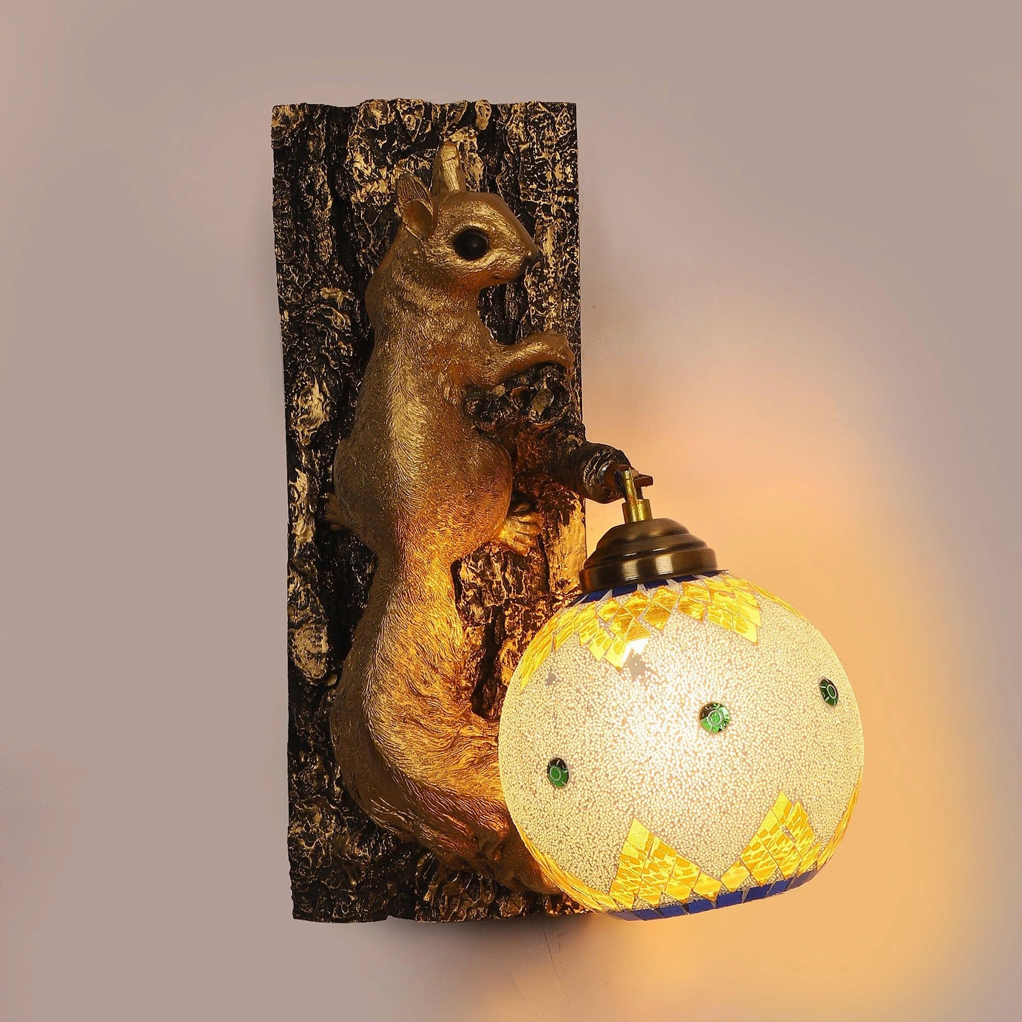 Black and Gold Wood Multicolor beautiful  Wall Lights
