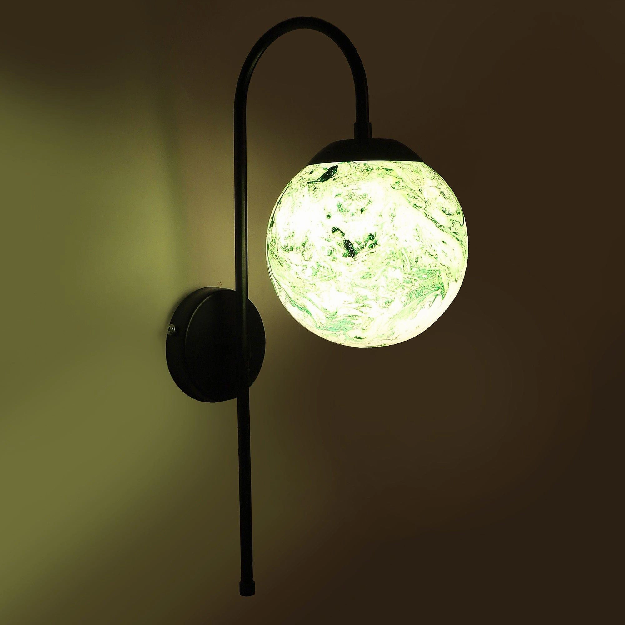 Black And Green Single Iron Wall Lights