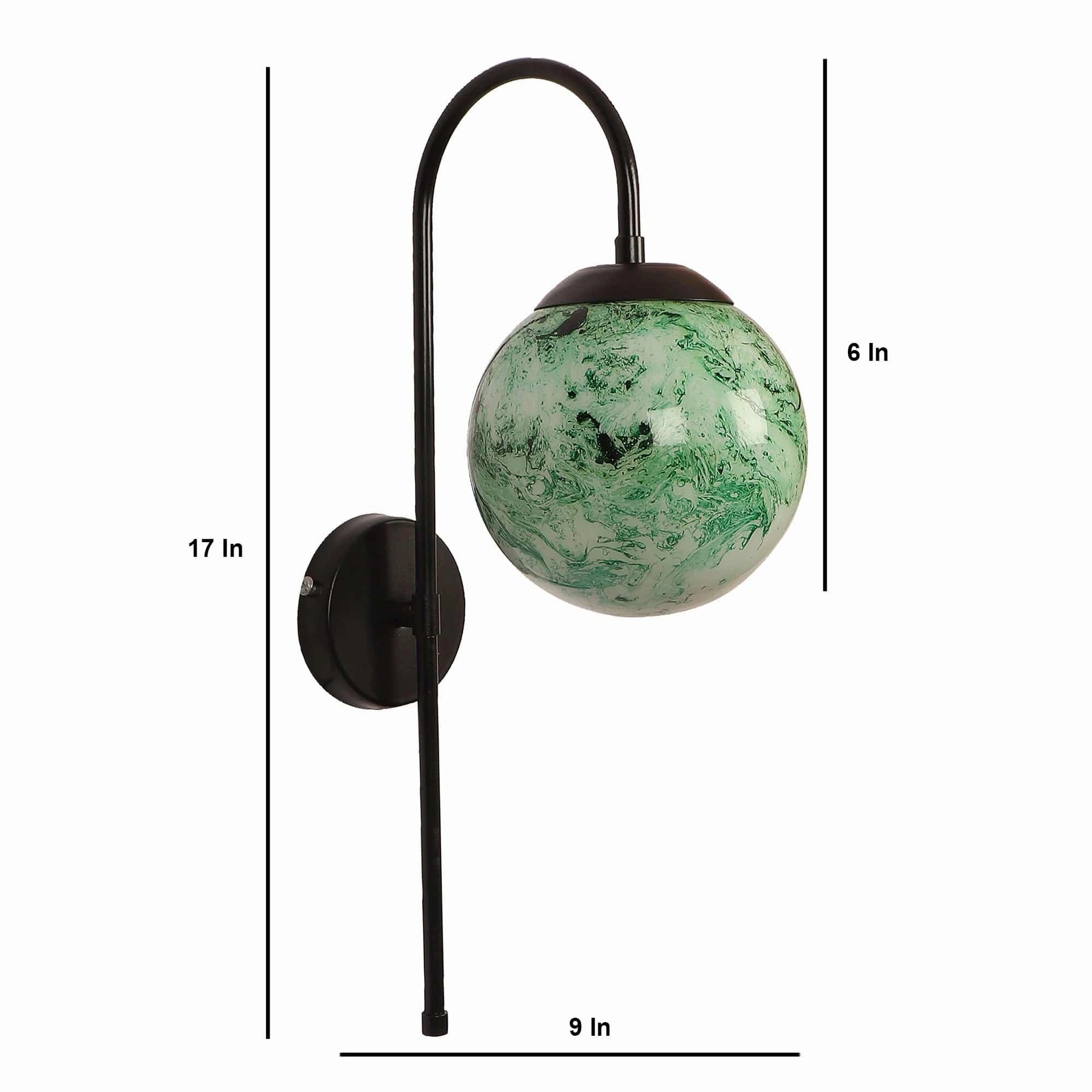 Black And Green Single Iron Wall Lights