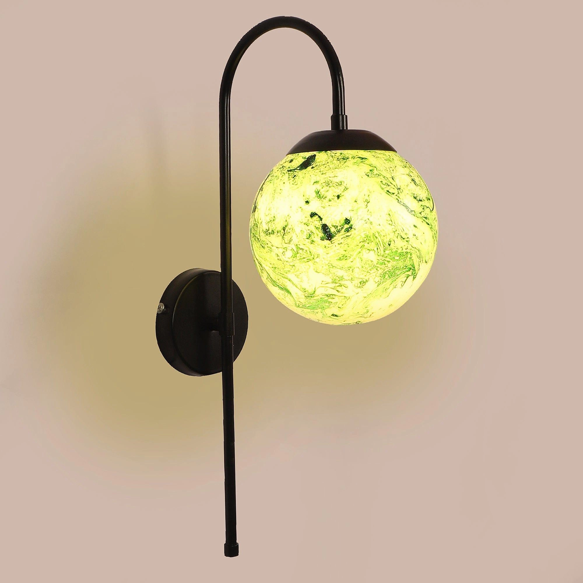 Black And Green Single Iron Wall Lights