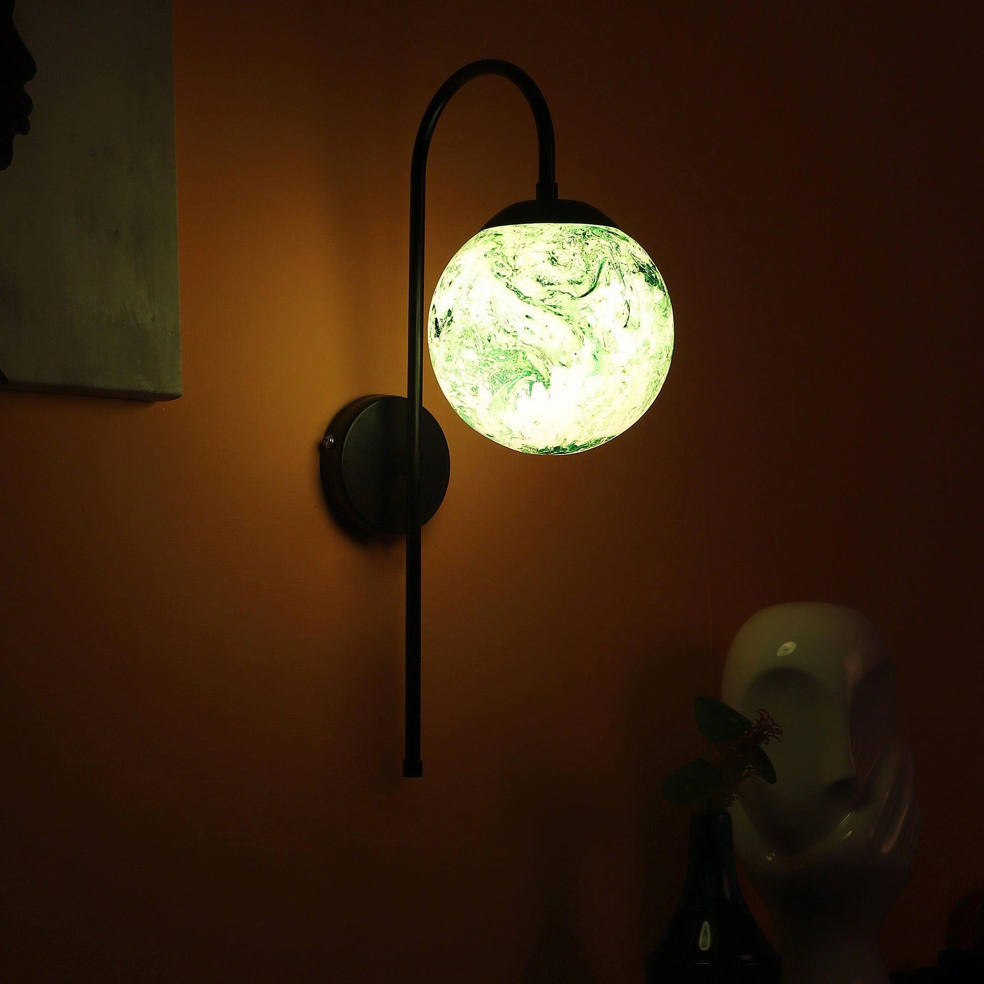 Black And Green Single Iron Wall Lights