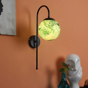 Black And Green Single Iron Wall Lights vintage desk lamp