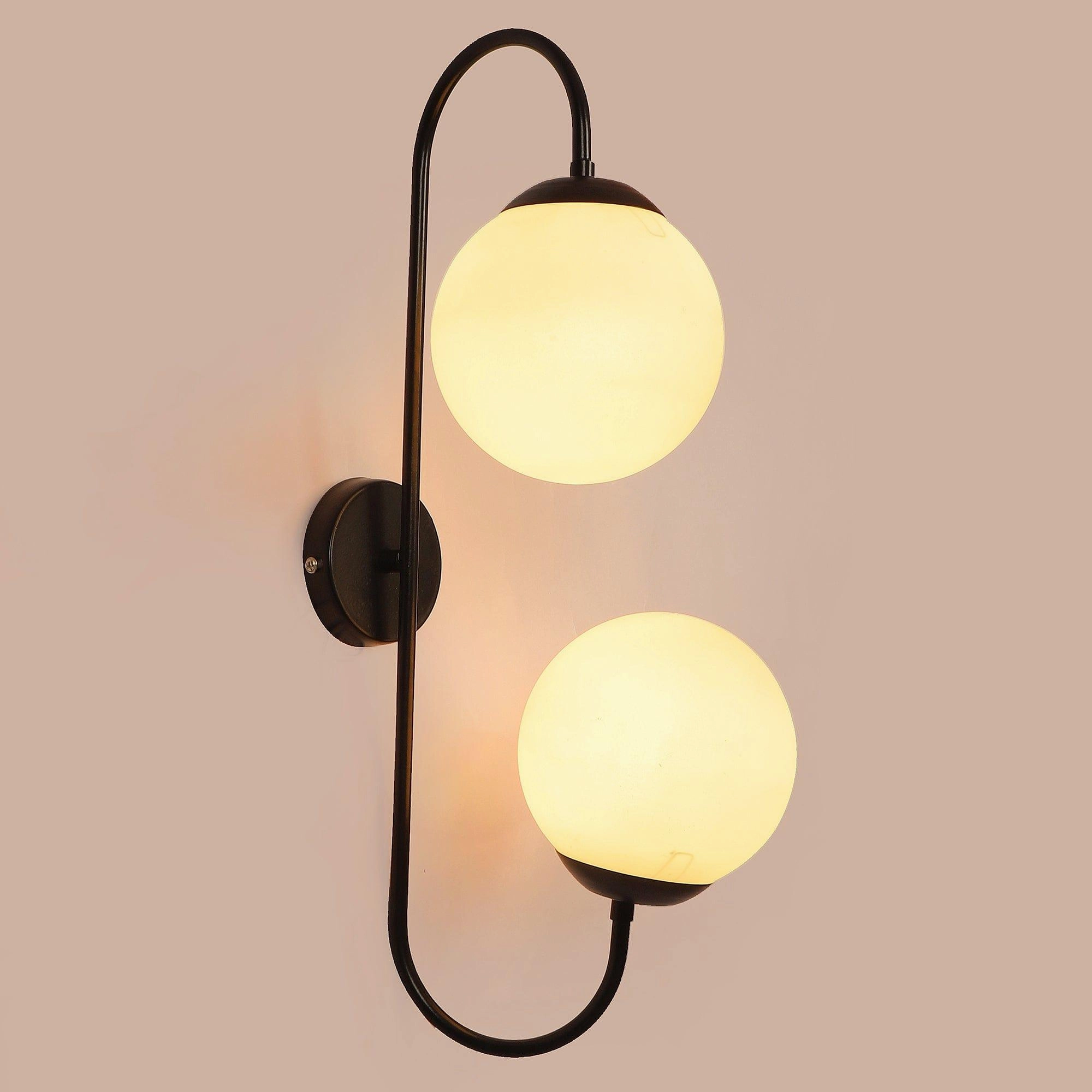 Black And White Iron 2 Wall Lights
