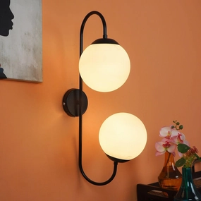 Black And White Iron 2 Wall Lights vintage desk lamp