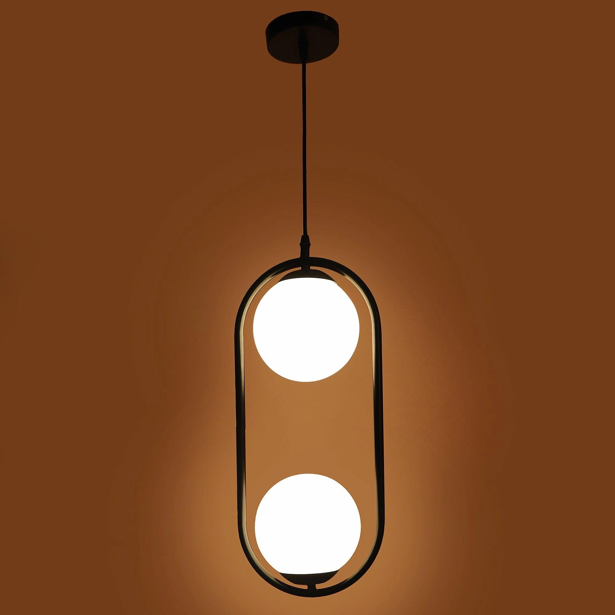 Black And White Modern Metal Hanging Light