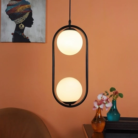 Black And White Modern Metal Hanging Light contemporary ceiling fixture