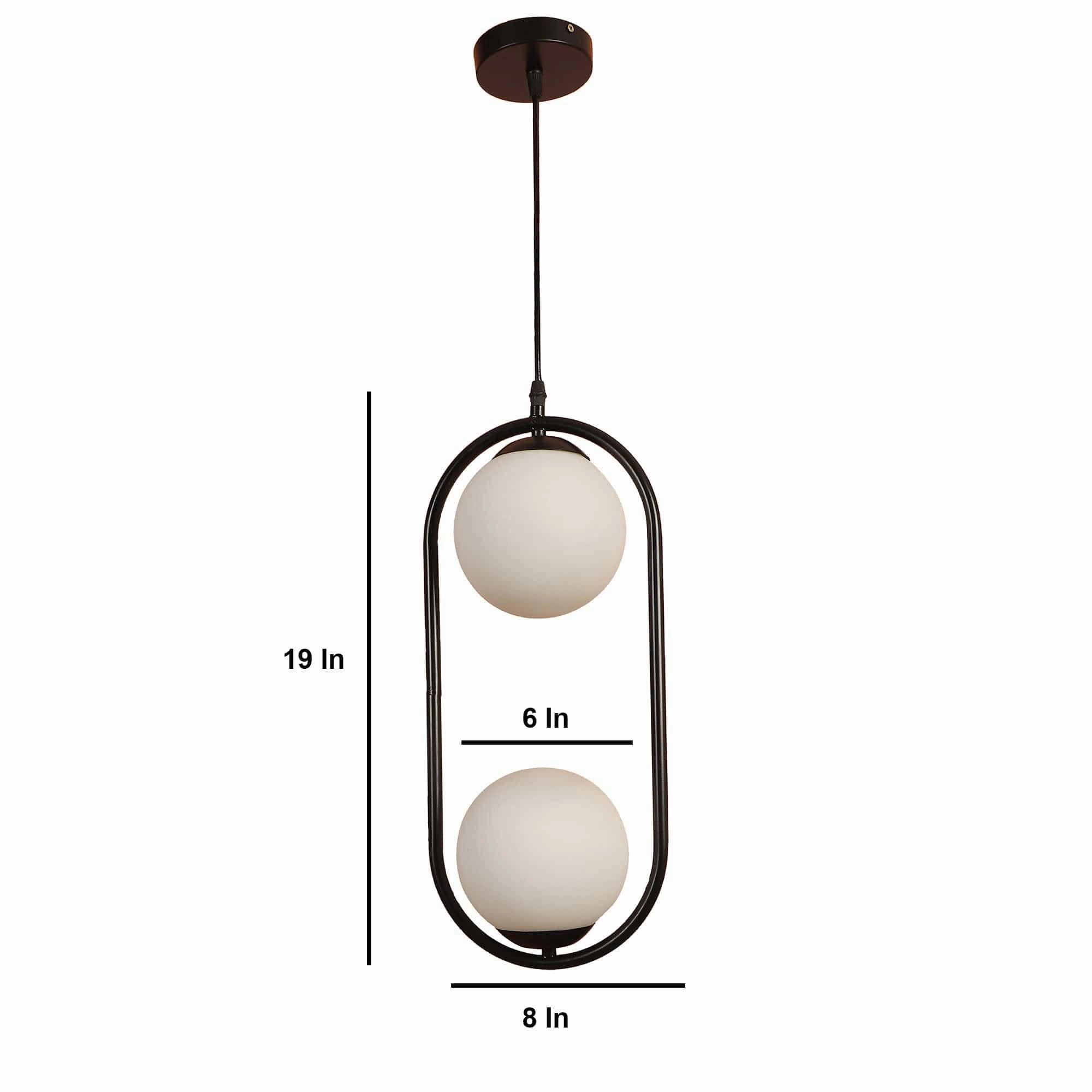 Black And White Modern Metal Hanging Light