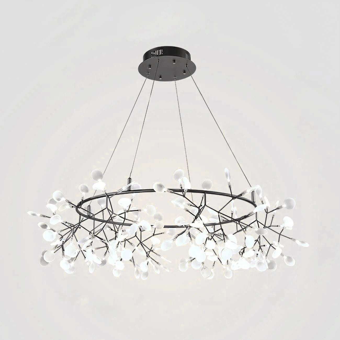 Black Big O Firefly LED Chandelier