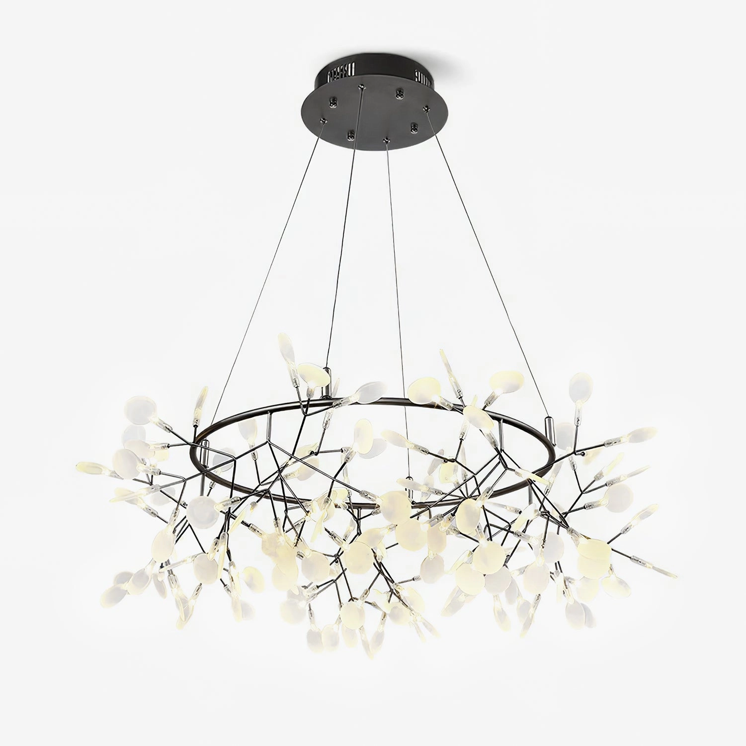 Black Big O Firefly LED Chandelier modern modeling table light
