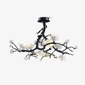 Black Copper Tree Chandelier modern modeling table light