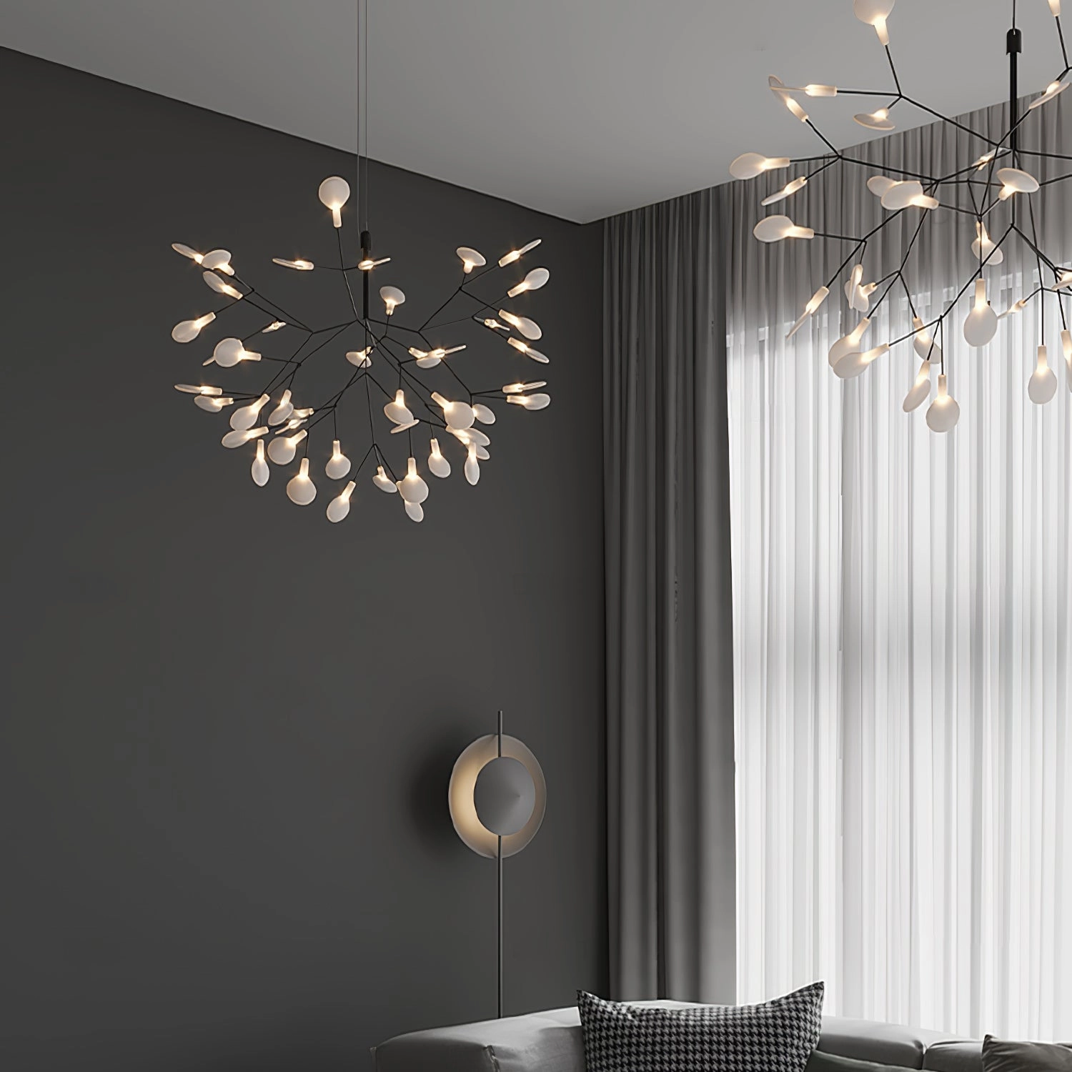 Black Firefly LED Chandelier