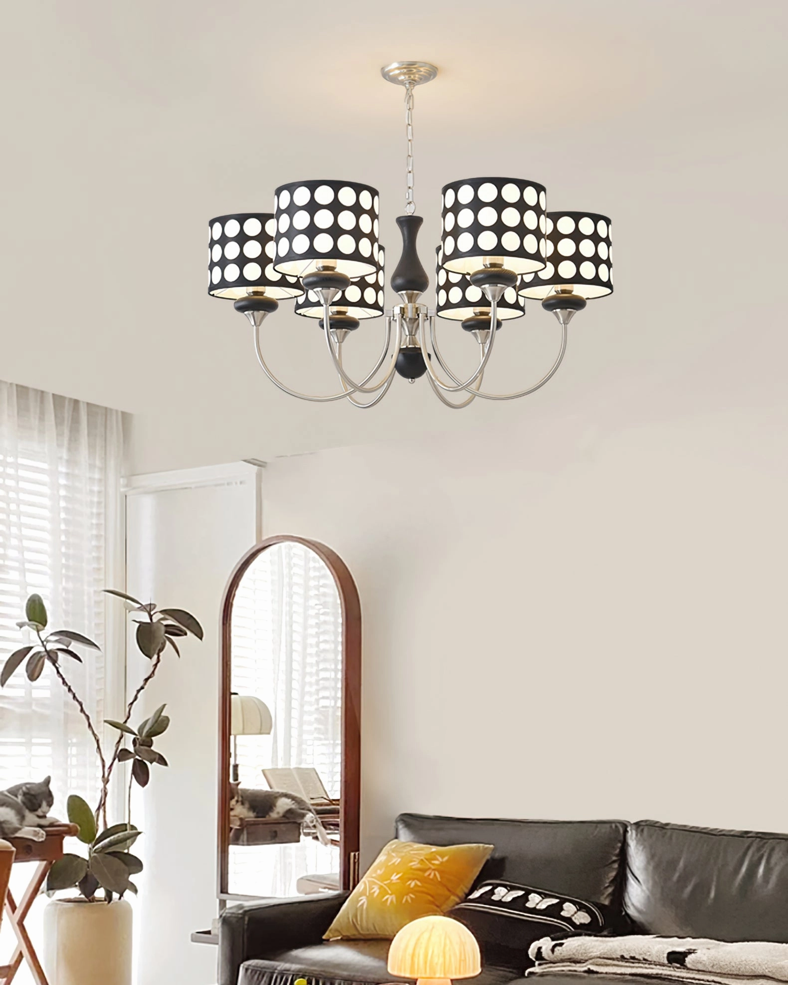 Black Polka Dots Chandelier