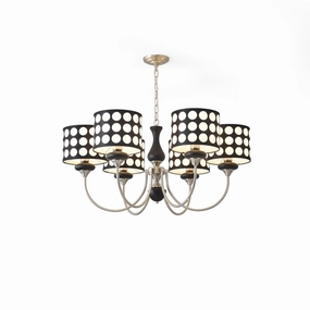 Black Polka Dots Chandelier flowerpot LED lamp