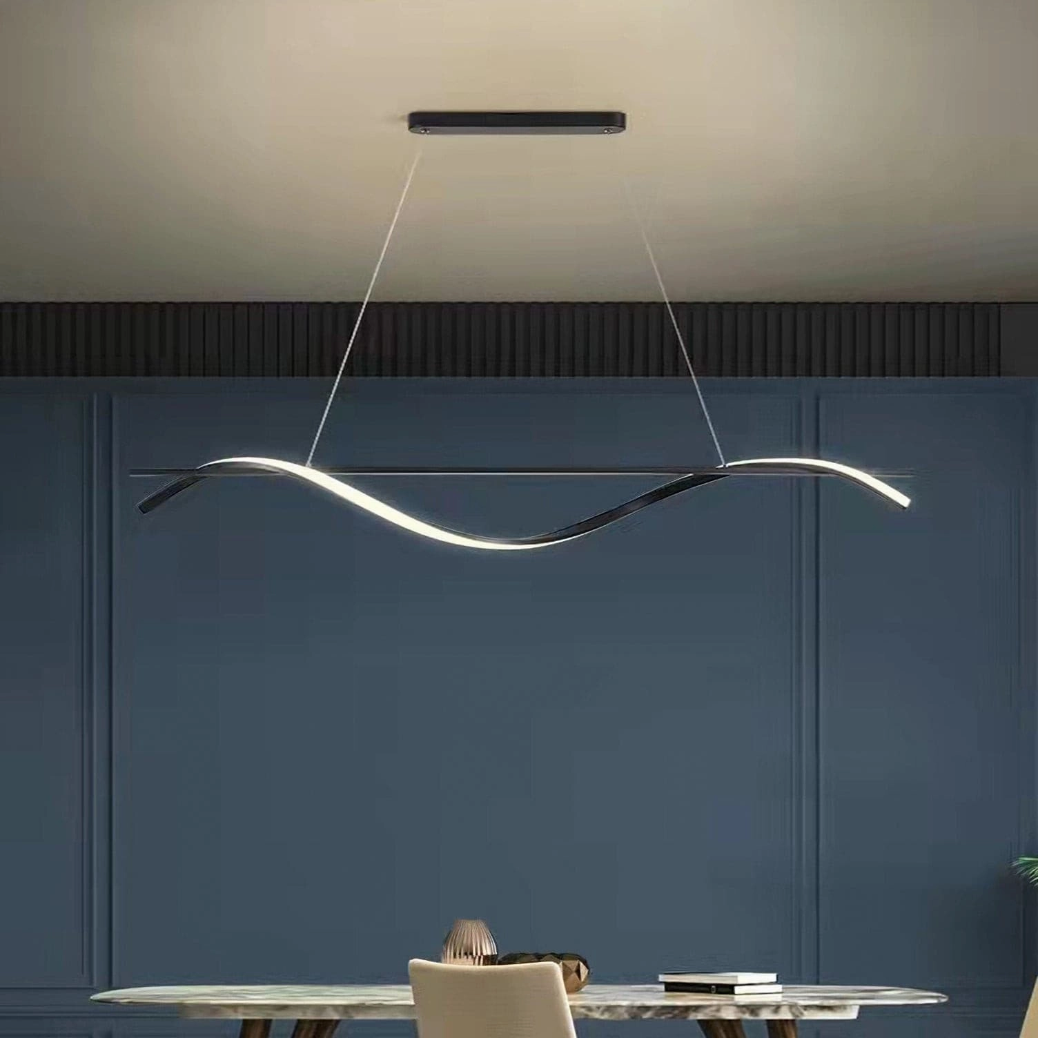 Black Wave Chandelier