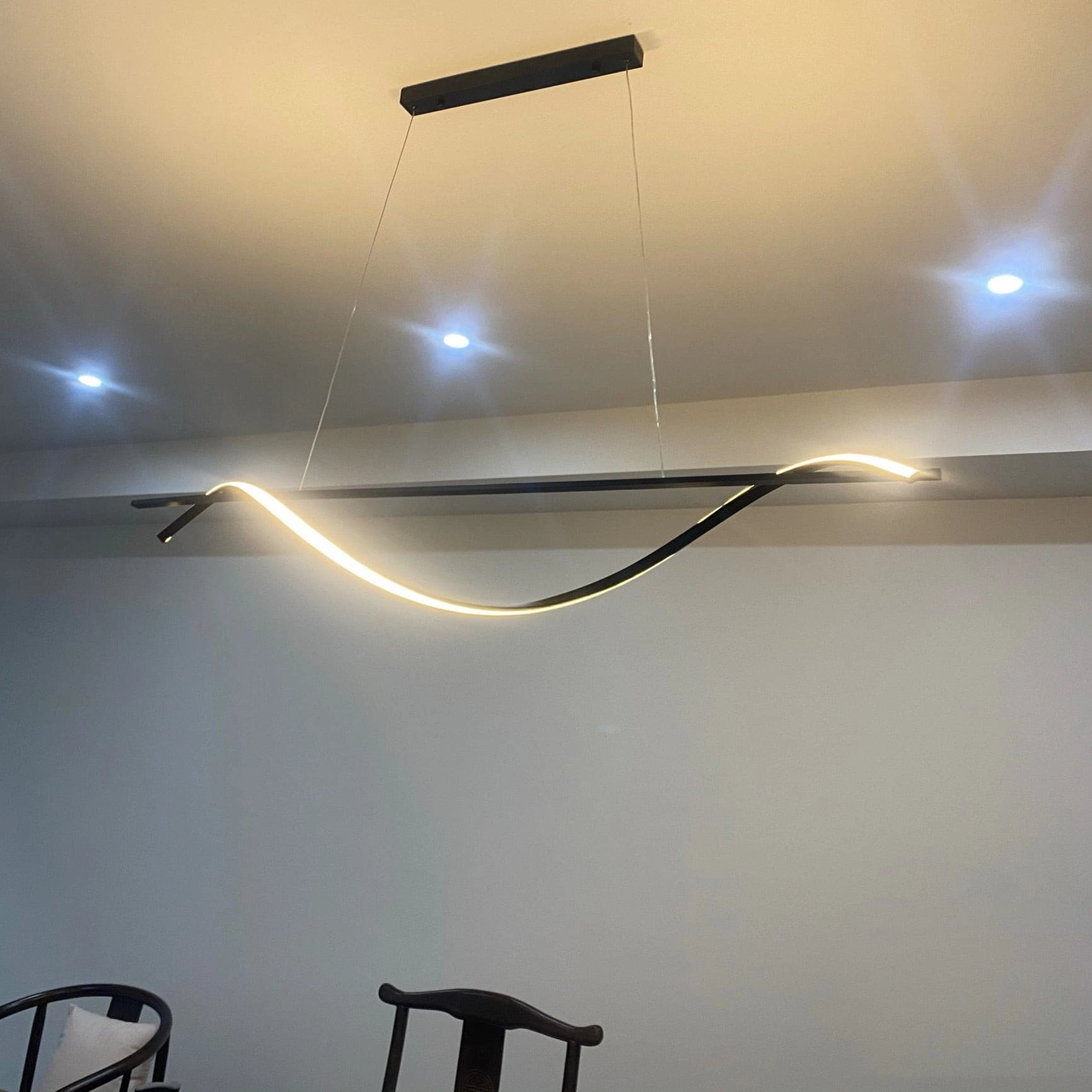 Black Wave Chandelier