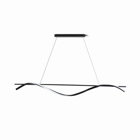 Black Wave Chandelier flowerpot LED lamp