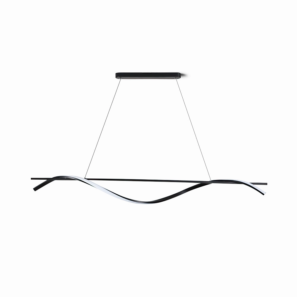 Black Wave Chandelier flowerpot LED lamp