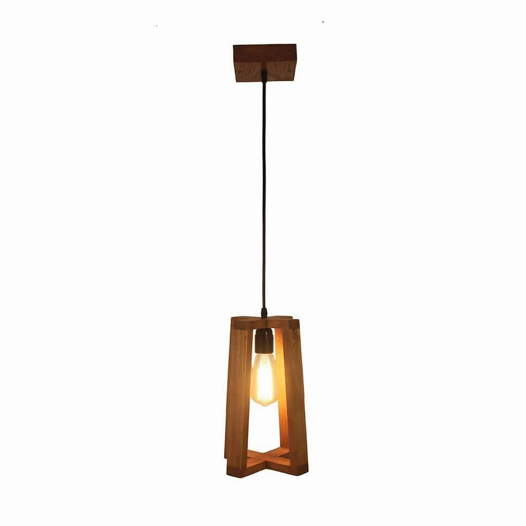 Blender Beige Wooden Single Hanging Lamp (BULB NOT INCLUDED)