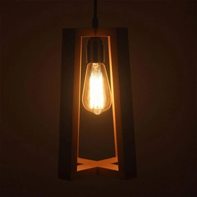Blender Brown Wooden Single Hanging Lamp (BULB NOT INCLUDED) contemporary ceiling fixture