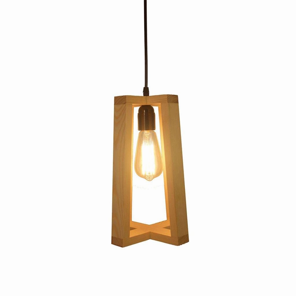 Blender Brown Wooden Single Hanging Lamp (BULB NOT INCLUDED)