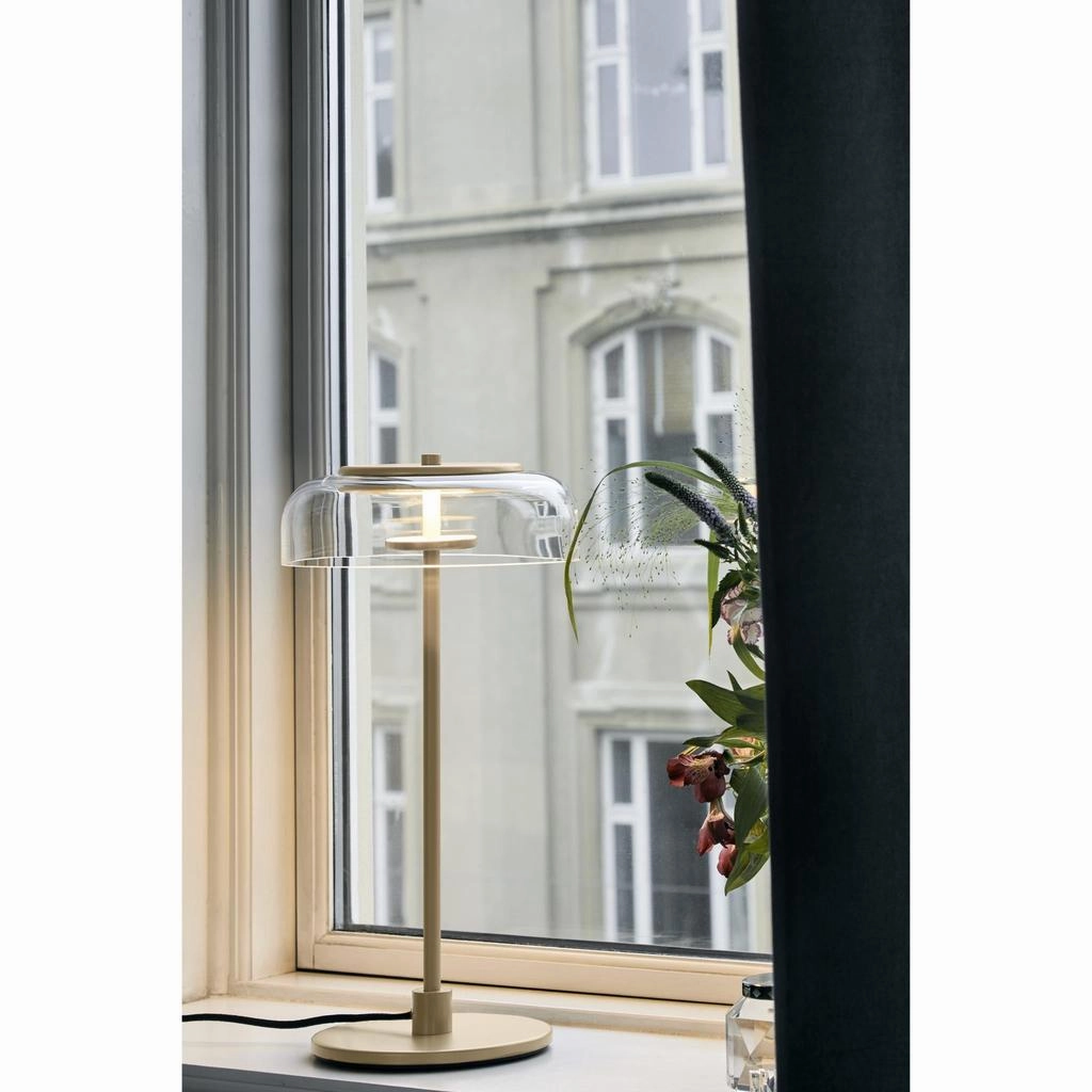 BLOSSI BORDLAMPE NORDIC GULD/KLAR LED DMP