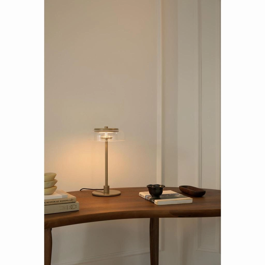 BLOSSI BORDLAMPE NORDIC GULD/KLAR LED DMP
