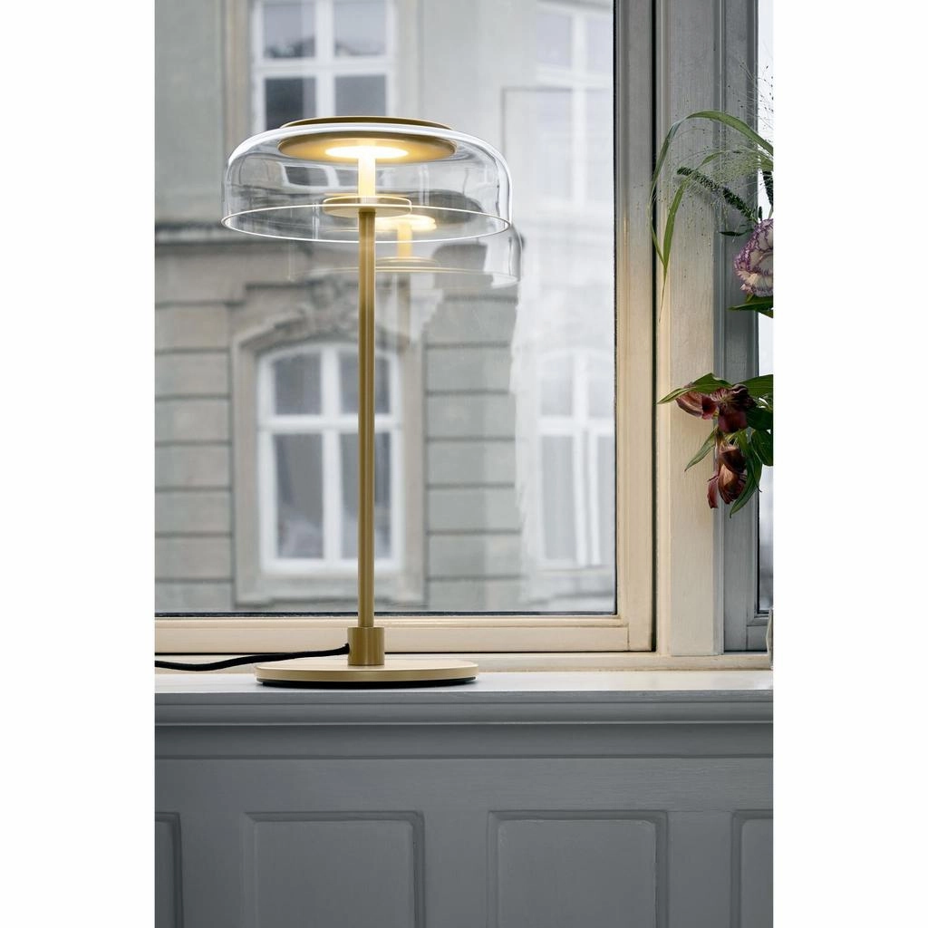 BLOSSI BORDLAMPE NORDIC GULD/KLAR LED DMP